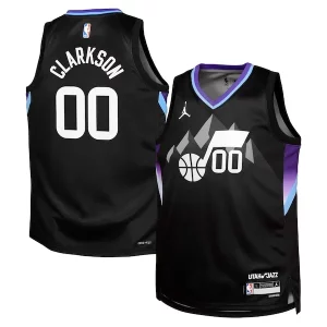 Jordan Clarkson Utah Jazz Jordan Brand Youth Swingman Jersey Statement Edition Black Luxueux