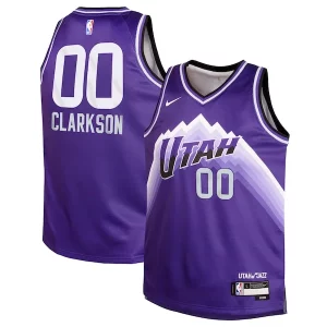 Jordan Clarkson Utah Jazz Nike Youth Swingman Replica Haut de gamme Jersey City Edition Purple