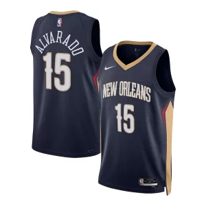 Jose Alvarado New Orleans Pelicans Nike Unisex Swingman Jersey Association Edition Gracieux Navy
