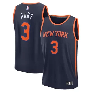 Josh Hart New York Knicks Fast Break Exceptionnel Replica Player Jersey Statement Edition Navy