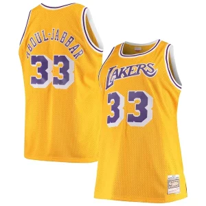 Kareem Abdul Jabbar Los Angeles Lakers 1984/85 Big & Tall Hardwood Classics Magnifique Swingman Jersey Gold