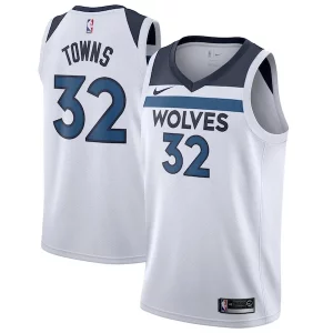 Karl Anthony Towns Minnesota Timberwolves Bold Nike Swingman Jersey White Association Edition