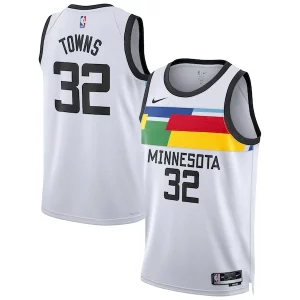 Karl Anthony Prime Towns Minnesota Timberwolves Nike Unisex 2022/23 Swingman Jersey City Edition White