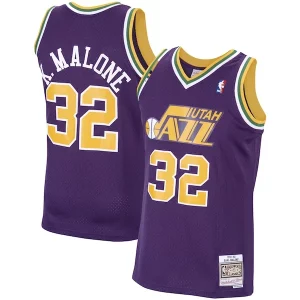 Karl Malone Utah Haut de gamme Jazz 1991/92 Hardwood Classics Swingman Jersey Purple