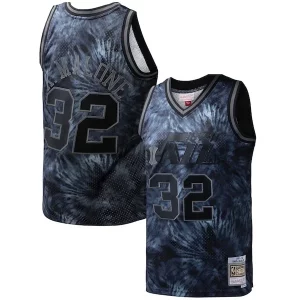 Karl Malone Utah Jazz Hardwood Classics 1991/92 Tie Dye Swingman Notable Jersey Black