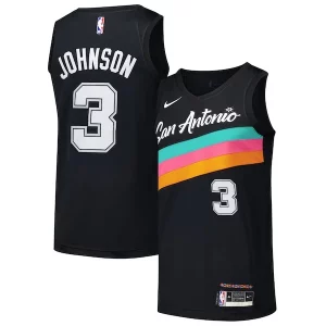 Keldon Johnson San Antonio Spurs Nike Swingman Player Jersey Gracieux City Edition Black