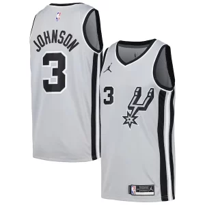 Keldon Johnson San Antonio Spurs Nike Swingman Player Jersey Premium Statement Edition Silver