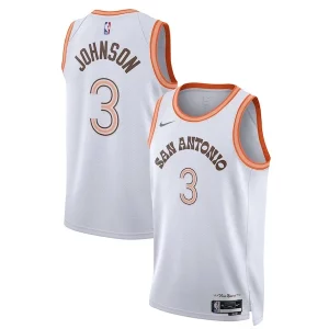 Keldon Johnson San Antonio Spurs Superbe Nike Unisex 2023/24 Swingman Jersey White City Edition