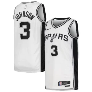 Keldon Johnson San Antonio Spurs Nike Unisex Swingman Jersey Haut de gamme Association Edition White
