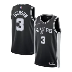 Keldon Johnson San Antonio Spurs Dashing Nike Unisex Swingman Jersey Icon Edition Black/White