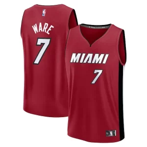 Kel'el Ware Miami Heat Youth Fast Break Player Jersey Admirable Statement Edition Red