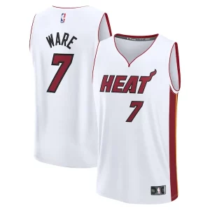 Kel'el Ware Miami Heat Stylish Fast Break Replica Player Jersey Association Edition White