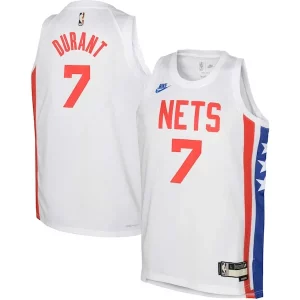 Kevin Durant Brooklyn Nets Luxueux Nike Youth 2022/23 Swingman Jersey White Classic Edition