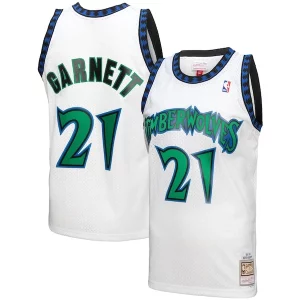 Kevin Garnett Minnesota Timberwolves Notable 1997 98 Hardwood Classics Reload 3.0 Swingman Jersey White