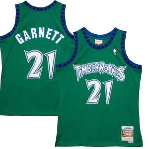 Kevin Garnett Minnesota Timberwolves 1997/98 Bold Hardwood Classics Reload 2.0 Swingman Jersey Green