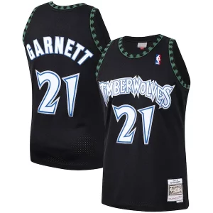 Kevin Garnett Minnesota Timberwolves Sophistiqué Hardwood Classics Swingman Jersey Black/White