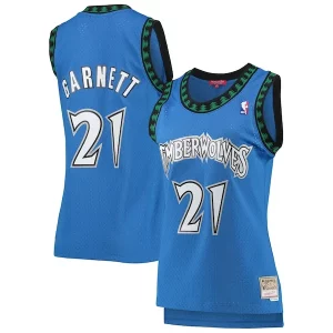 Kevin Garnett Minnesota Timberwolves Women's Hardwood Classics Moderne Swingman Jersey Blue
