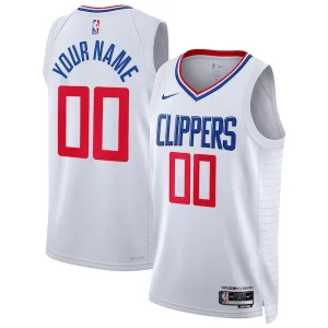LA Clippers Nike Unisex Swingman Custom Jersey White Association Vibrant Edition