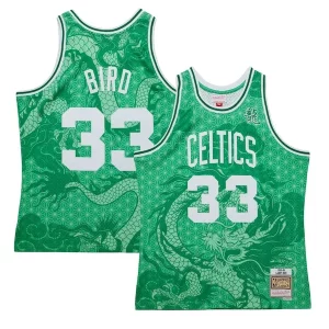 Larry Bird Boston Celtics 1985/86 Hardwood Classics Asian Heritage 6.0 Swingman Throwback Player Jersey Kelly Green Notable