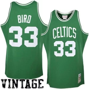 Larry Bird Boston Refiné Celtics 1985/86 Hardwood Classics Authentic Jersey Kelly Green