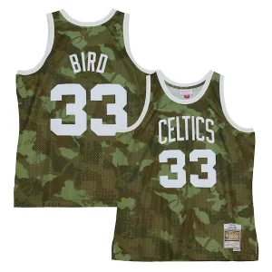 Larry Bird Boston Celtics Hardwood Classics Magnifique 1985/86 Ghost Green Swingman Jersey Camo