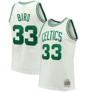Larry Bird Boston Celtics Hardwood Classics 1985/86 Swingman Jersey Splendide White/Kelly Green