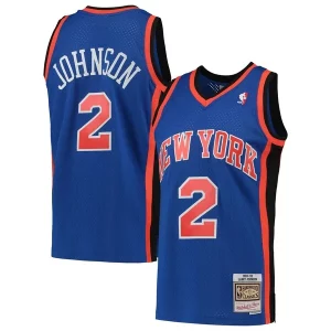 Larry Johnson New York Knicks 1998/99 Hardwood Classics Swingman Authentique Jersey Blue