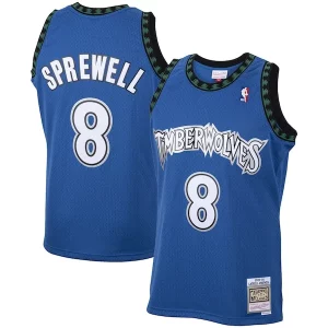 Latrell Sprewell Minnesota Timberwolves 2001/02 Hardwood Classics Swingman Jersey Blue Haut de gamme