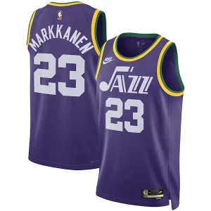 Lauri Markkanen Utah Éclatant Jazz Nike Unisex 2023/24 Swingman Replica Jersey Classic Edition Purple