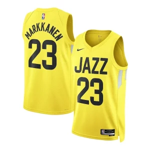 Lauri Markkanen Utah Jazz Nike Unisex Swingman Exquisite Jersey Icon Edition Gold