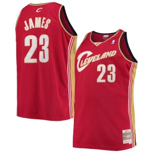 LeBron James Cleveland Cavaliers 2003/04 Big Unique & Tall Hardwood Classics Swingman Jersey Red