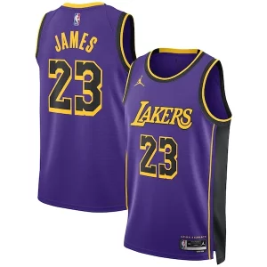 LeBron James Los Captivant Angeles Lakers Jordan Brand Unisex Swingman Jersey Statement Edition Purple