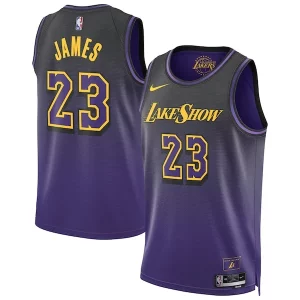 LeBron James Los Éclatant Angeles Lakers Nike Unisex 2024/25 Swingman Player Jersey City Edition Purple