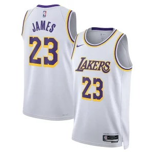 LeBron James Los Angeles Lakers Nike Unisex Swingman Jersey Association Sophistiqué Edition White/Gold
