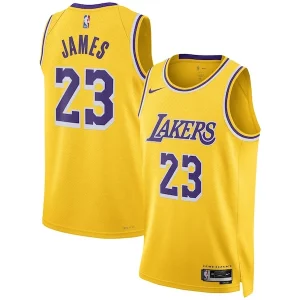 LeBron James Unique Los Angeles Lakers Nike Unisex Swingman Jersey Icon Edition Gold/White