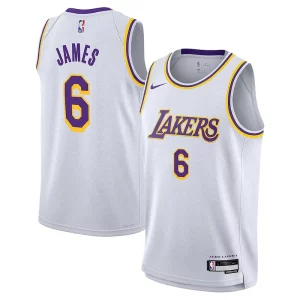 LeBron Captivant James Los Angeles Lakers Nike Youth Performance Swingman Jersey Association Edition White