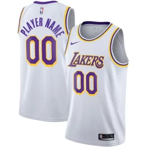 Los Angeles Lakers Nike 2020/21 Stylish Swingman Custom Jersey Association Edition White