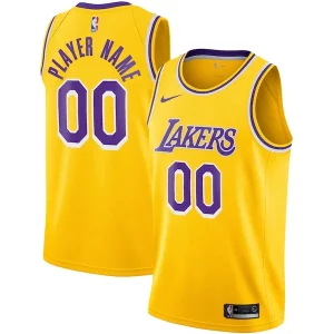Los Angeles Lakers Nike 2020/21 Swingman Custom Jersey Icon Splendide Edition Gold