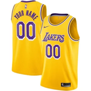 Los Angeles Lakers Nike Custom Swingman Jersey Gold Icon Edition Magnifique