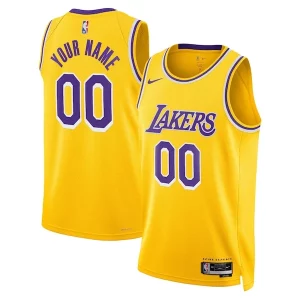 Los Angeles Lakers Nike Unisex Swingman Confortable Custom Jersey Gold Icon Edition