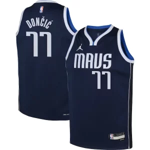 Luka Doncic Dallas Mavericks Jordan Prime Brand Youth Swingman Jersey Statement Edition Navy
