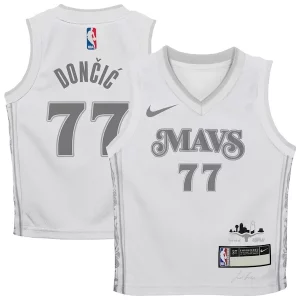 Luka Dončić Dallas Mavericks Nike Preschool 2024/25 Swingman Player Haut de gamme Jersey City Edition White