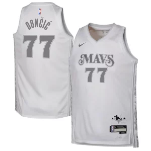 Luka Dončić Dallas Mavericks Nike Youth 2024/25 Swingman Player Jersey Collectible City Edition White