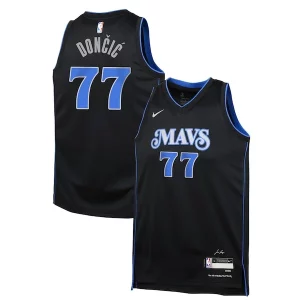 Luka Dončić Dallas Mavericks Nike Youth Swingman Replica Jersey City Edition Superbe Black