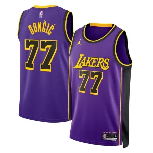 Luka Dončić Los Angeles Lakers Jordan Brand Statement Edition Swingman Jersey Incontournable Purple