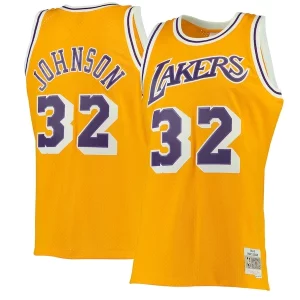 Magic Johnson Los Angeles Lakers 1984/85 Hardwood Classics Splendide Swingman Jersey Gold/Purple