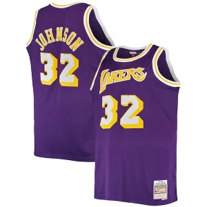 Magic Johnson Los Angeles Lakers Big & Distingué Tall 1984/85 Hardwood Classics Swingman Jersey Purple