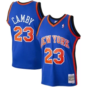 Marcus Camby New York Captivant Knicks 1998/99 Hardwood Classics Swingman Jersey Blue