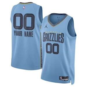 Memphis Grizzlies Jordan Brand Unisex 2022/23 Swingman Custom Jersey Statement Élégant Edition Blue