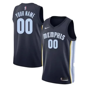 Memphis Grizzlies Nike Swingman Custom Jersey Navy Icon Sophistiqué Edition